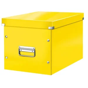 Caja Leitz Click&store Cubica Grande Color Amarillo 320X360X310 mm Gran Oferta