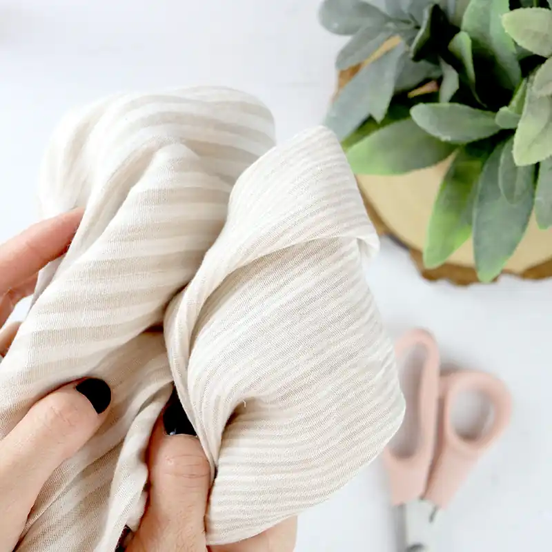 Nueva Colección Muselina doble Listas Beige