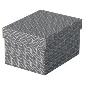 Caja de Almacenamiento Esselte Carton con Asas Color Gris 255X200X150 mm Pack de 3 Unidades Garantía De Devolución De Dinero