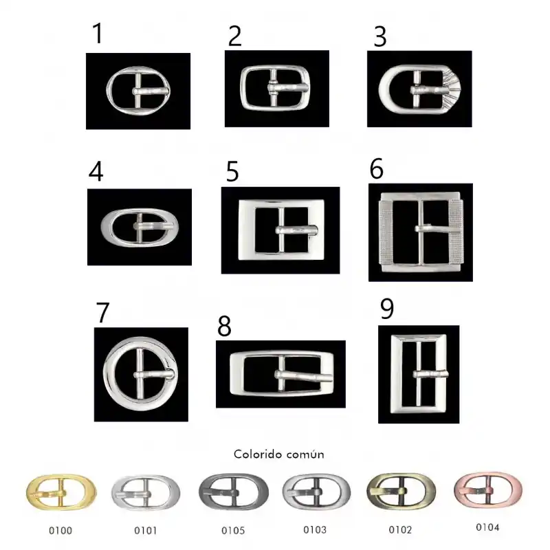 Máxima Calidad Hebillas Metálicas Pequeñas - Surtido de Modelos - 1 - 0100 Oro brillo