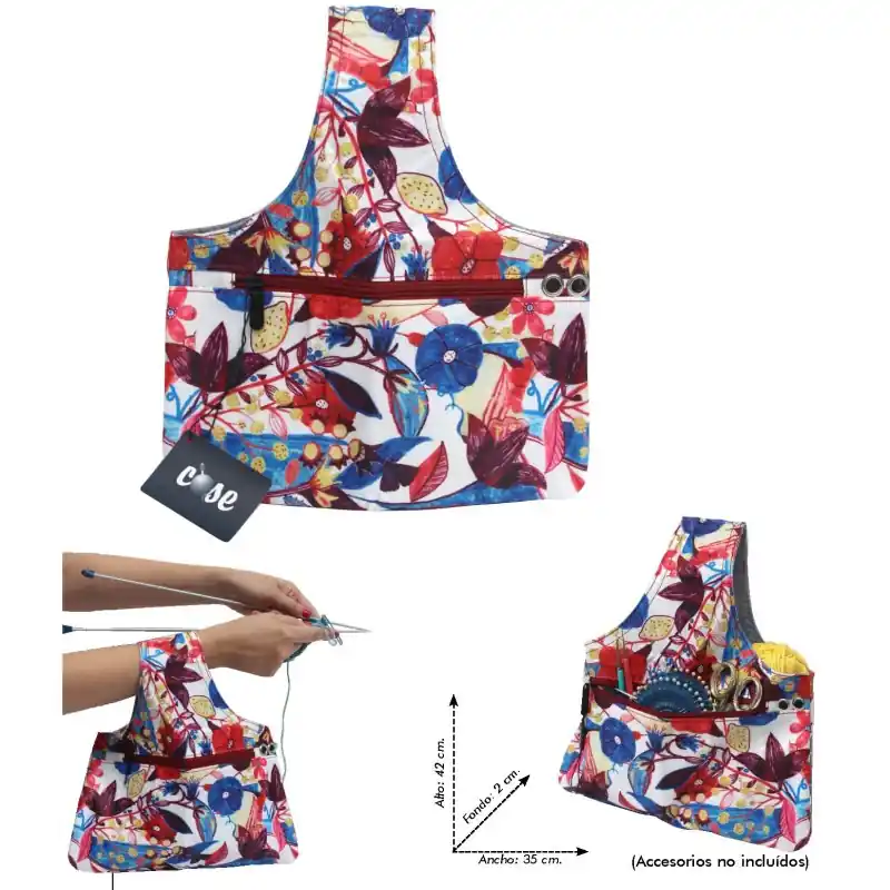Bolsa Capazo para Labores - Diseño Floral Colorido Comprar En Línea