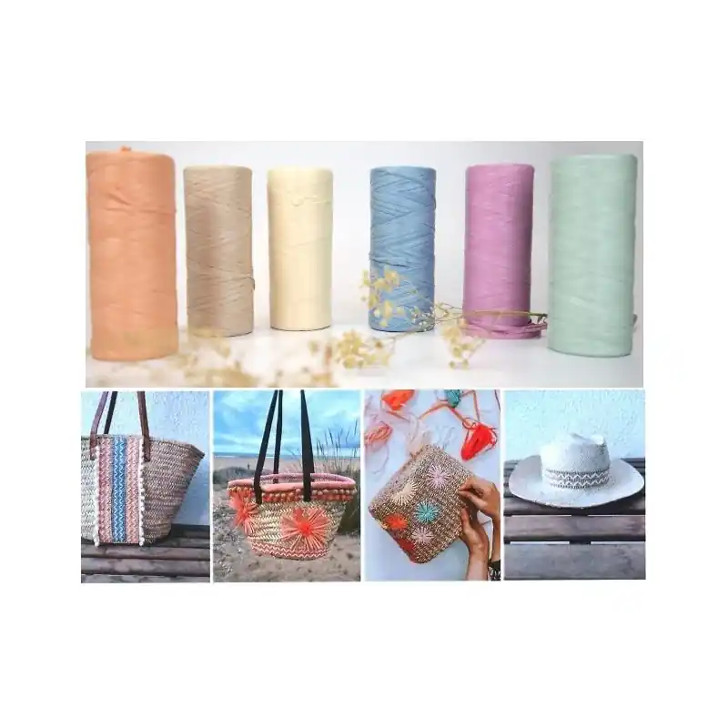 Barato Bobinas de Rafia para Tejer - 200g - Amarillo