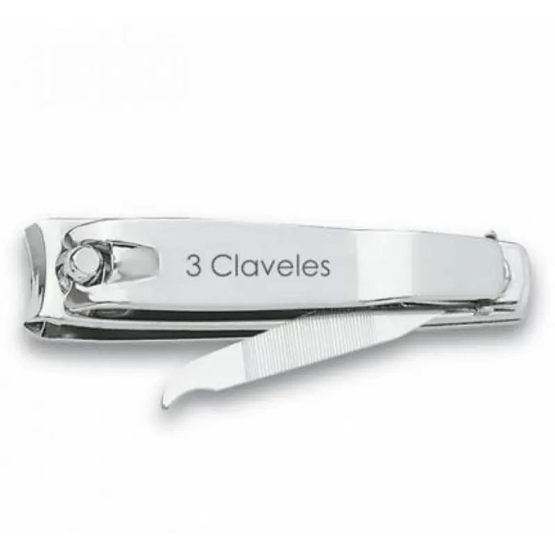 Cortauñas con Lima Cromado 3 Claveles - 6 cm Devolución Gratuita