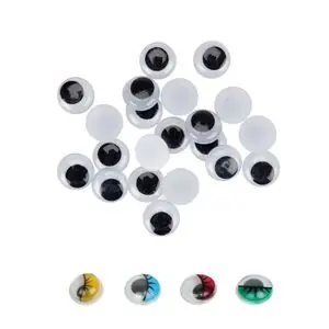 Favorito De Clientes Pack 20 Ojos Moviles Adhesivos Negros 18Mm