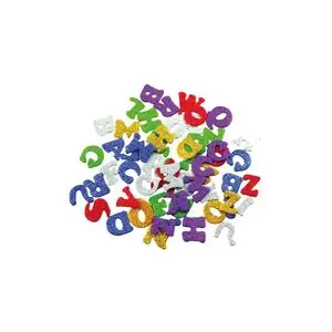 Pack 78 Figuras Goma Eva Adhesiva Letras Purpurina Envío Internacional