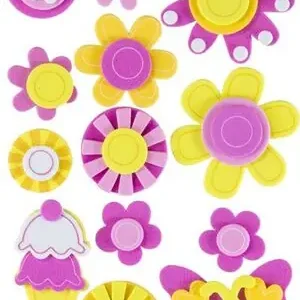 Set Figuras Goma Eva Adhesvas 3D Helado+Flor Precio Económico