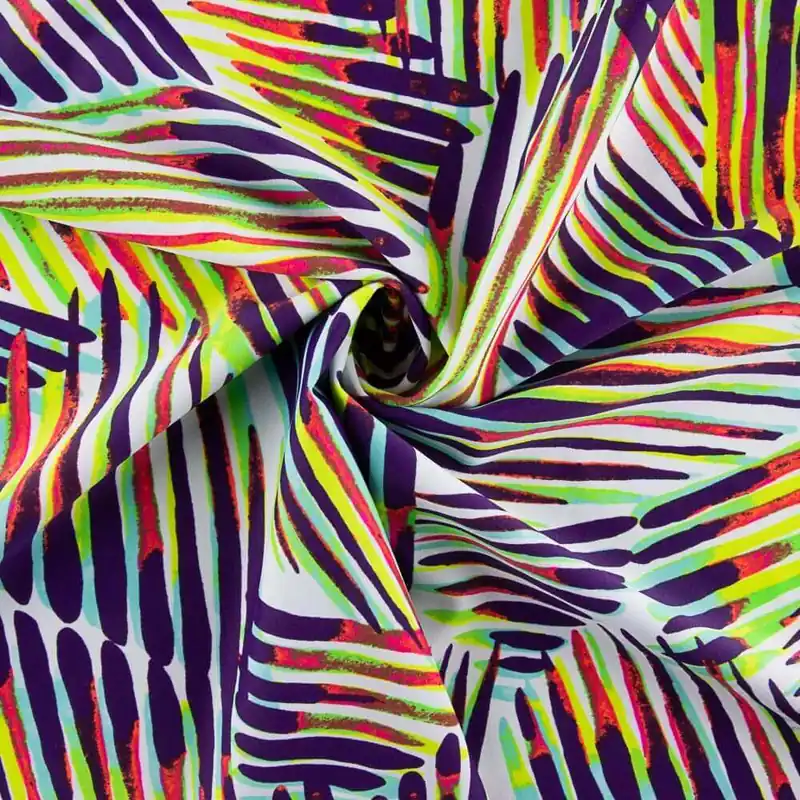 Últimas Unidades Lycra Printed Rayada Lima-Morado