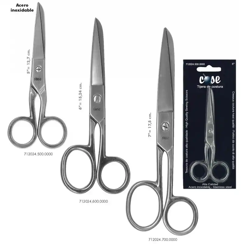Venta Final Tijera Clásica Costura Inox COSE - Alta Calidad - 5" (12,5 cm )
