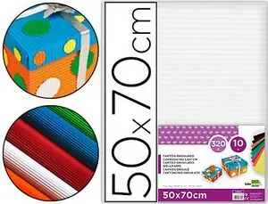 Carton Ondulado Liderpapel Blanco 50 X 70 cm 320 Gr Oferta Especial