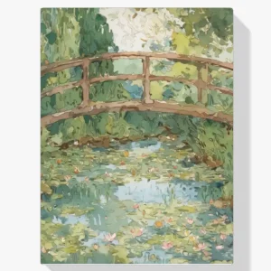 Exclusivo Pintar por Números – Puente de jardín sobre nenúfares
