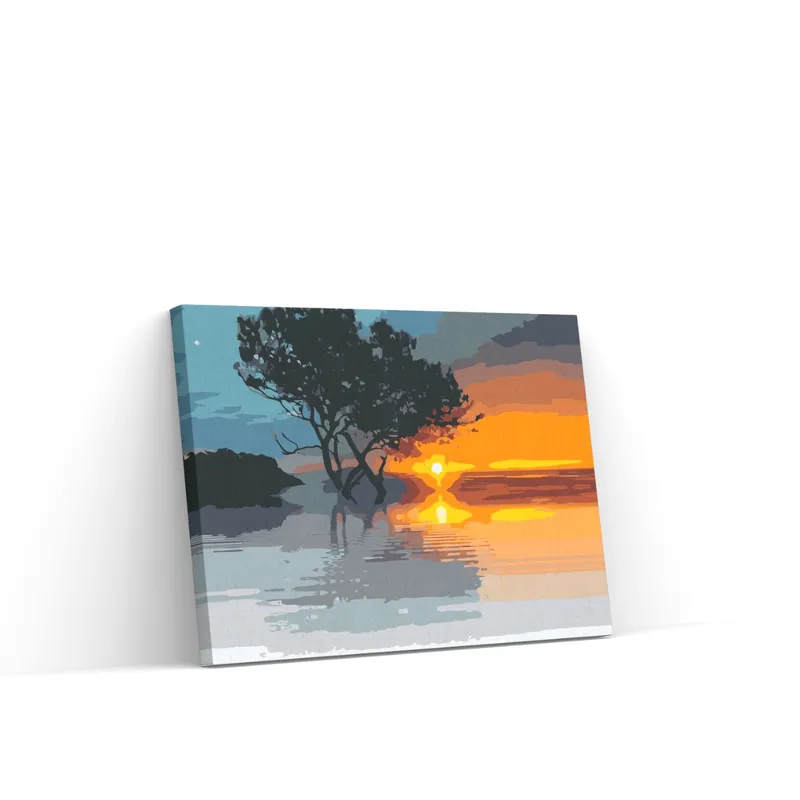 Pintar por Números – Puesta de sol en el lago Directo De Fábrica