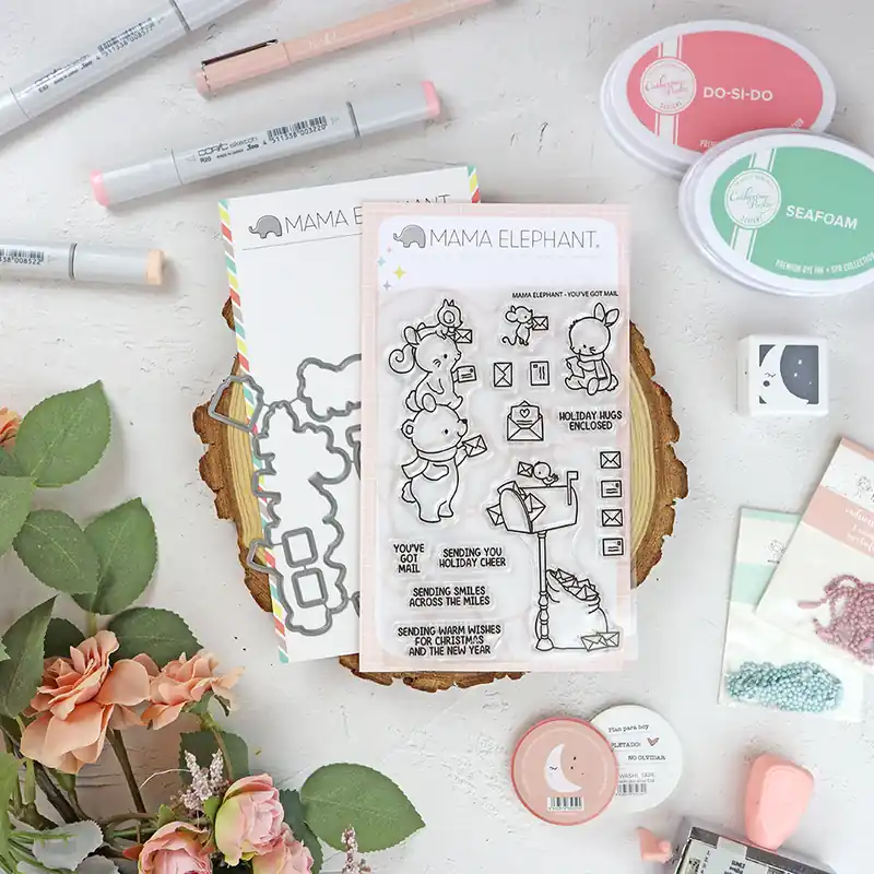 Stock Limitado Set de sellos+troquel You’ve got mail de Mama Elephant