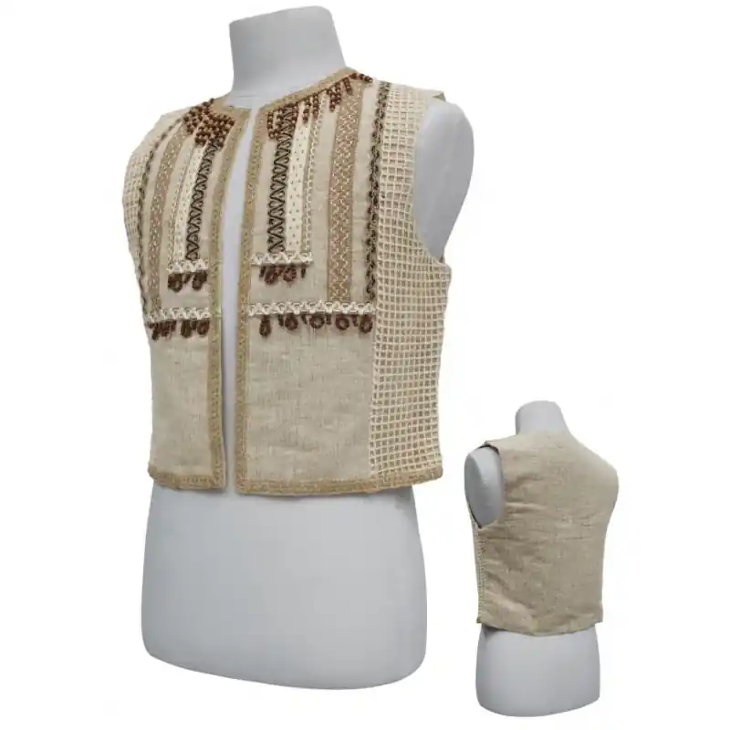 Chaleco Regional Josué - 100% Algodón Bordado Artesanalmente - M Entrega Rápida