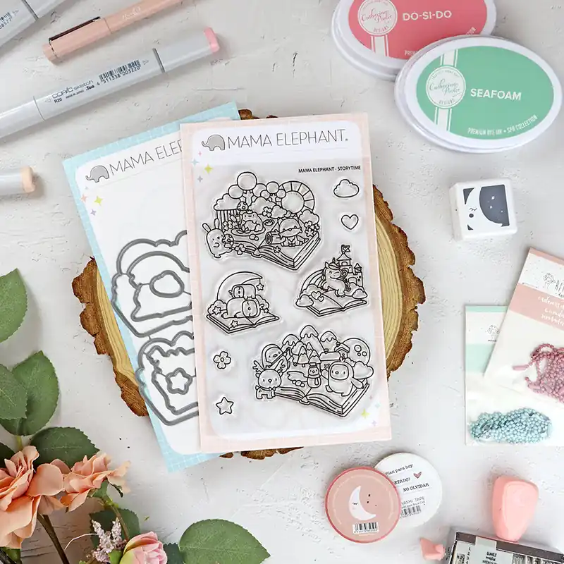 Venta Final Set de sellos+troquel Storytime de Mama Elephant