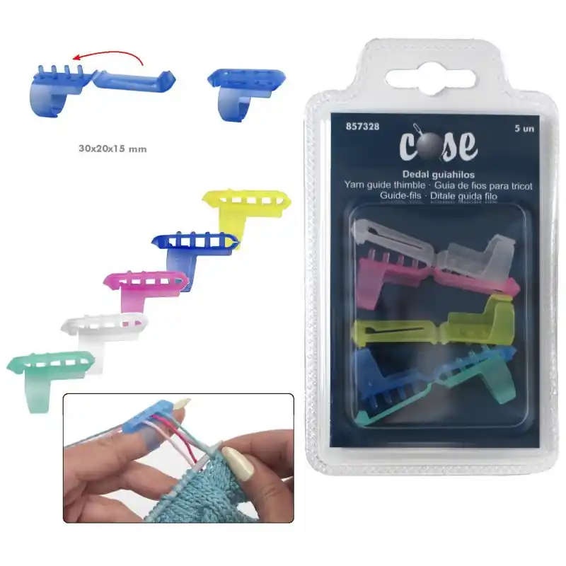 Oferta Dedal Guía-Hilos COSE - Accesorio para Tejer y Ganchillo Multicolor