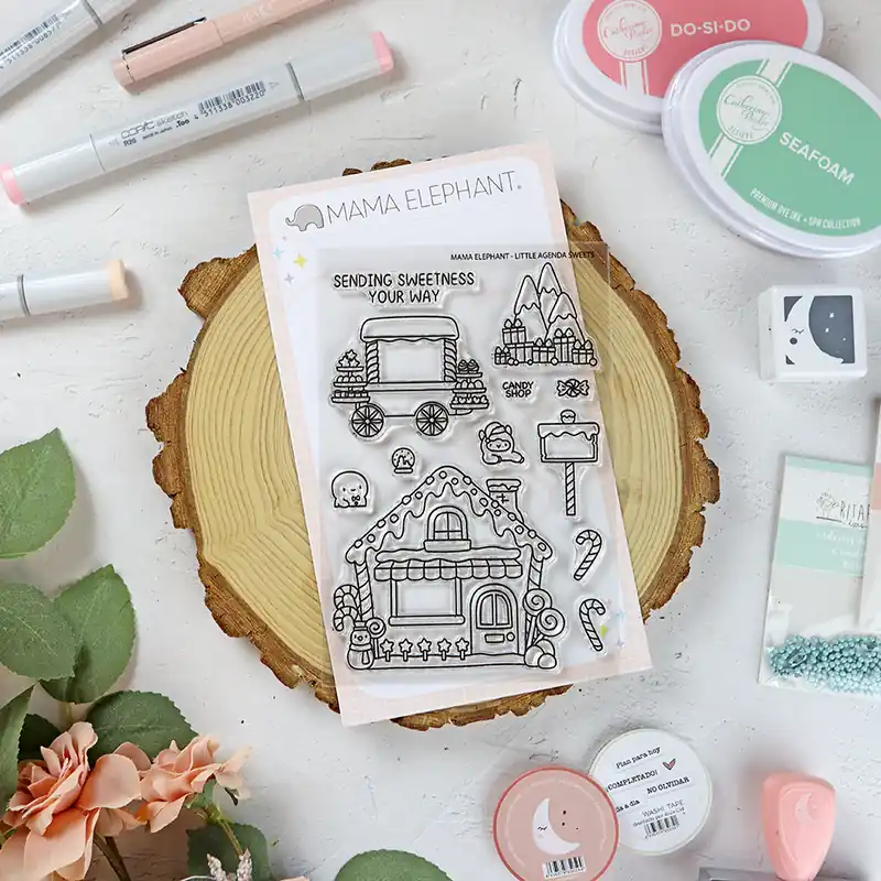 Set de sellos Little Agenda Sweets de Mama Elephant Garantía Incluida