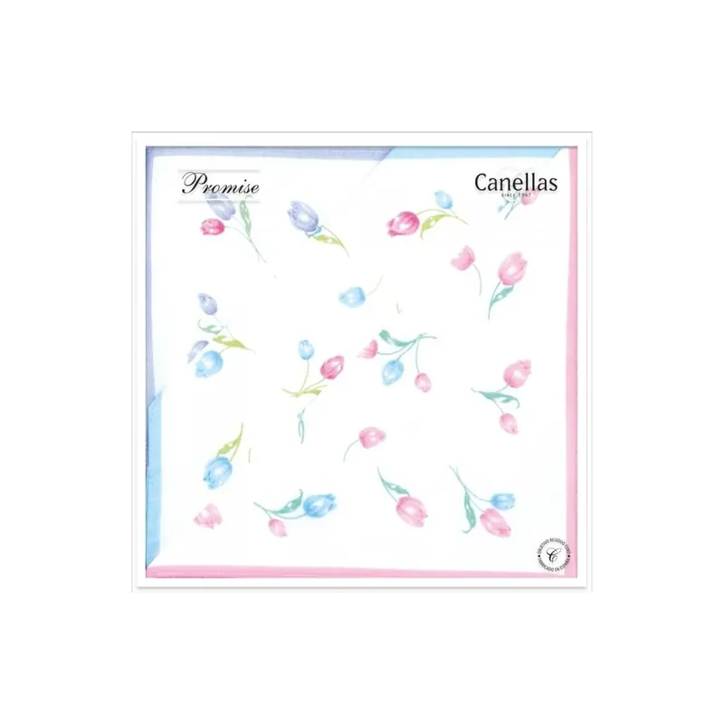 Precio Económico Pañuelo señora 100% algodon estampado color caja/3 ud. tamaño 32cm