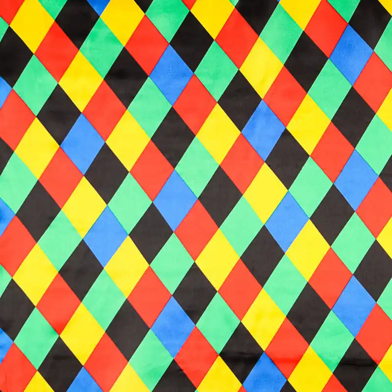 Última Versión Raso Carnaval Arlequín Colores