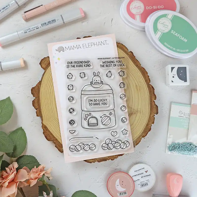 Set de sellos Lil Toy Machine de Mama Elephant Popular