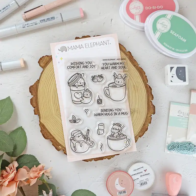 Moderno Set de sellos Hot Cocoa de Mama Elephant