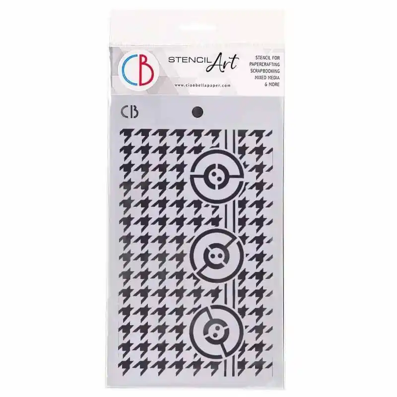 Moderno Texture Stencil 5"x8" Pied de poule CIAO BELLA