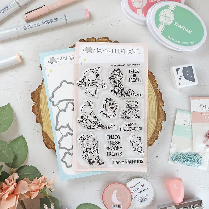 Set de sellos+troquel Happy Haunting de Mama Elephant Oferta De Temporada