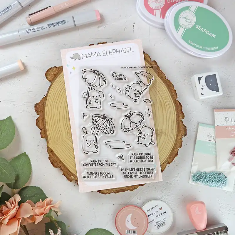 Mayoreo Set de sellos Flower Shower de Mama Elephant