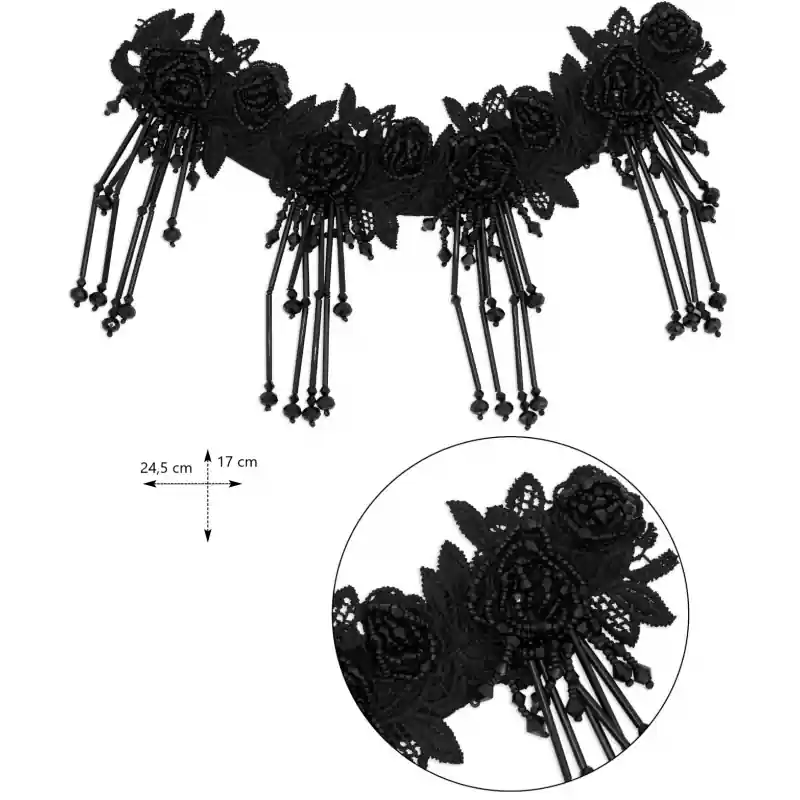 Ocasión Especial Aplique cuello cristal Levanto