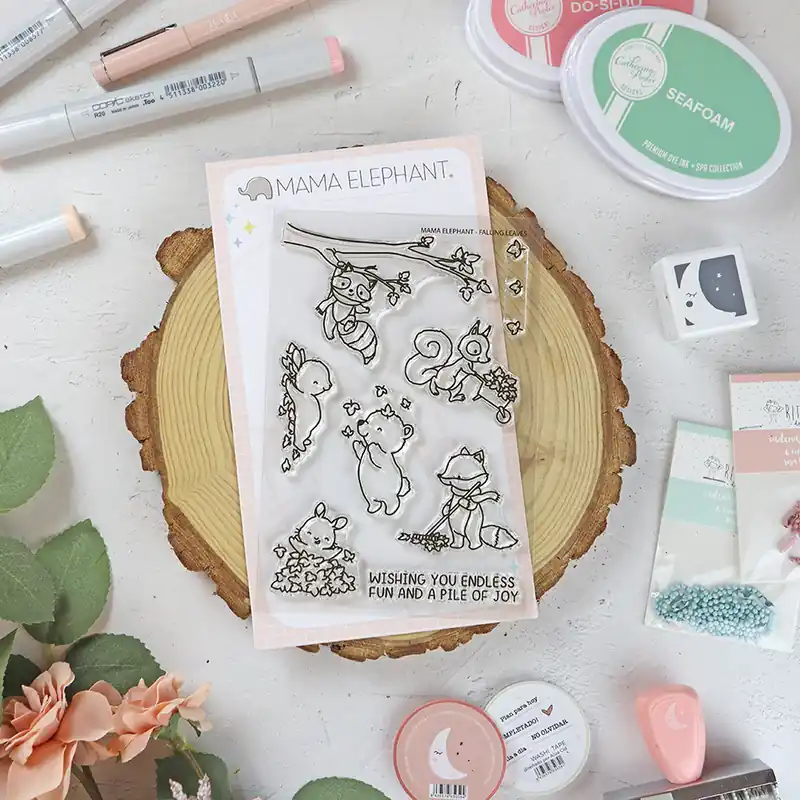 Nueva Colección Set de sellos Falling Leaves de Mama Elephant