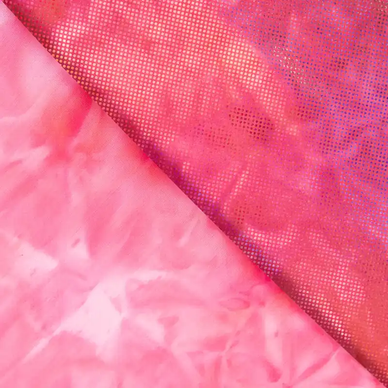 Hecho A Mano Lycra Hologram Relieve Fucsia