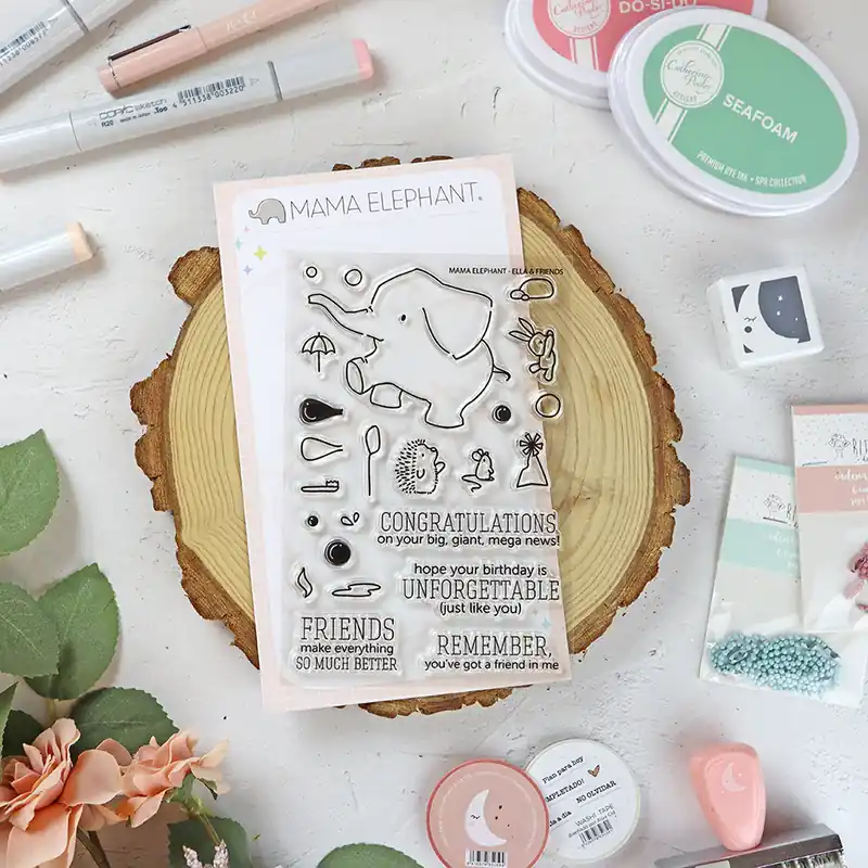 Set de sellos Ella & Friends de Mama Elephant Premium