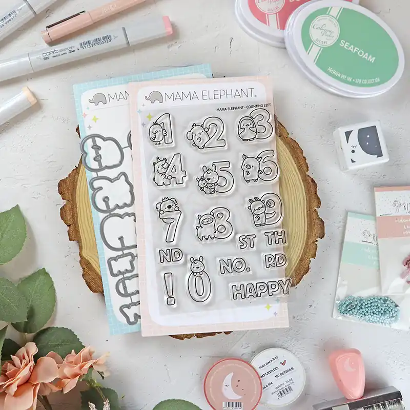 Set de sellos+troquel Counting Right de Mama Elephant Bestseller