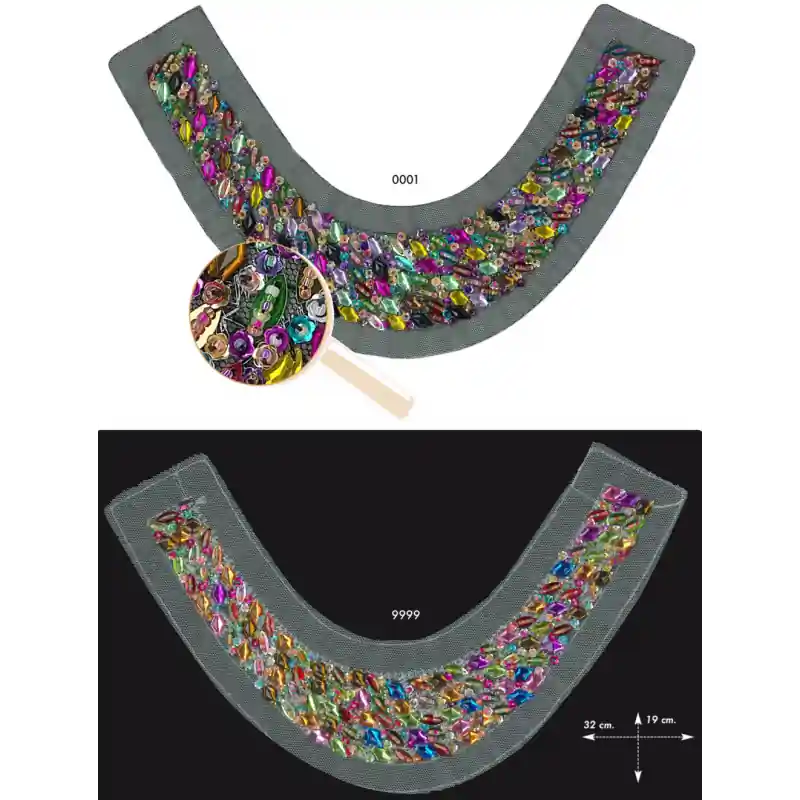 Cuello abalorios Paestum - 0001 Novedad