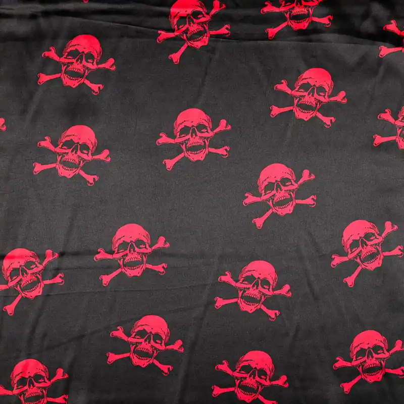 Raso Carnaval Pirata Rojo Oferta Flash