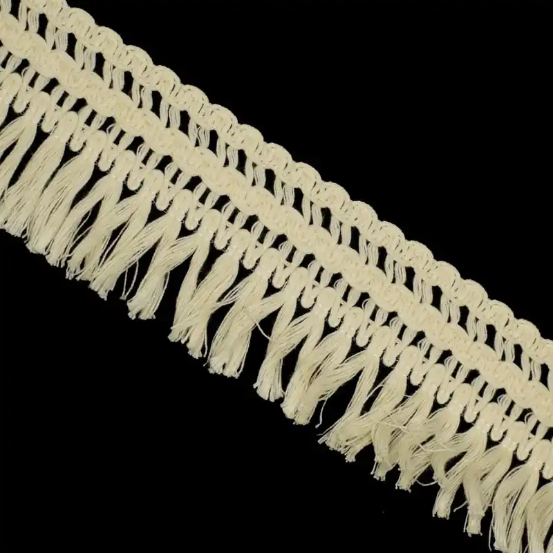 Fleco de algodón 6.5cm - Crudo Directo De Fábrica