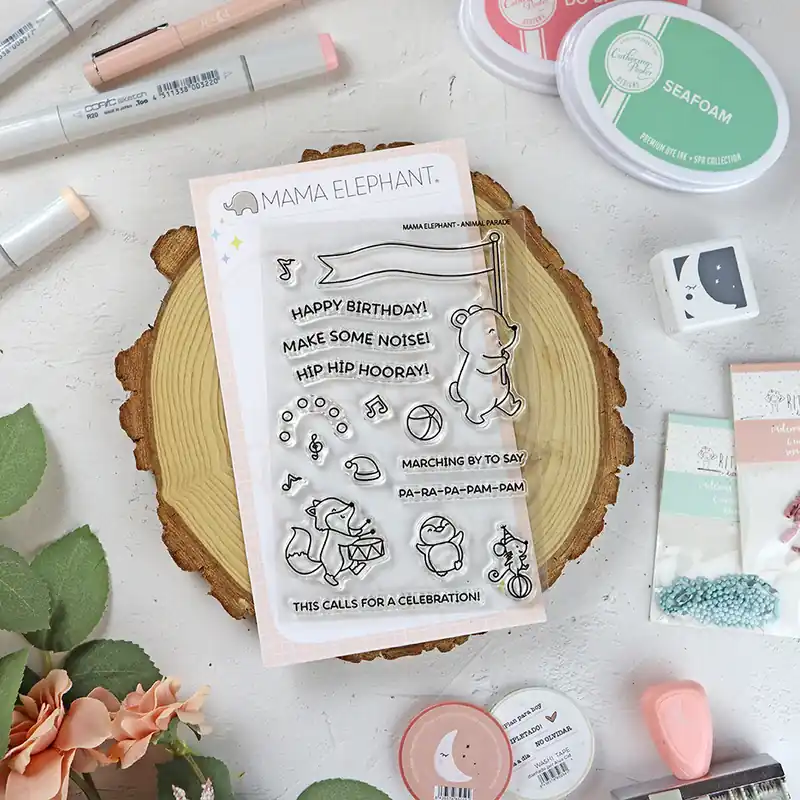 Set de sellos Animal Parade de Mama Elephant Edición Limitada