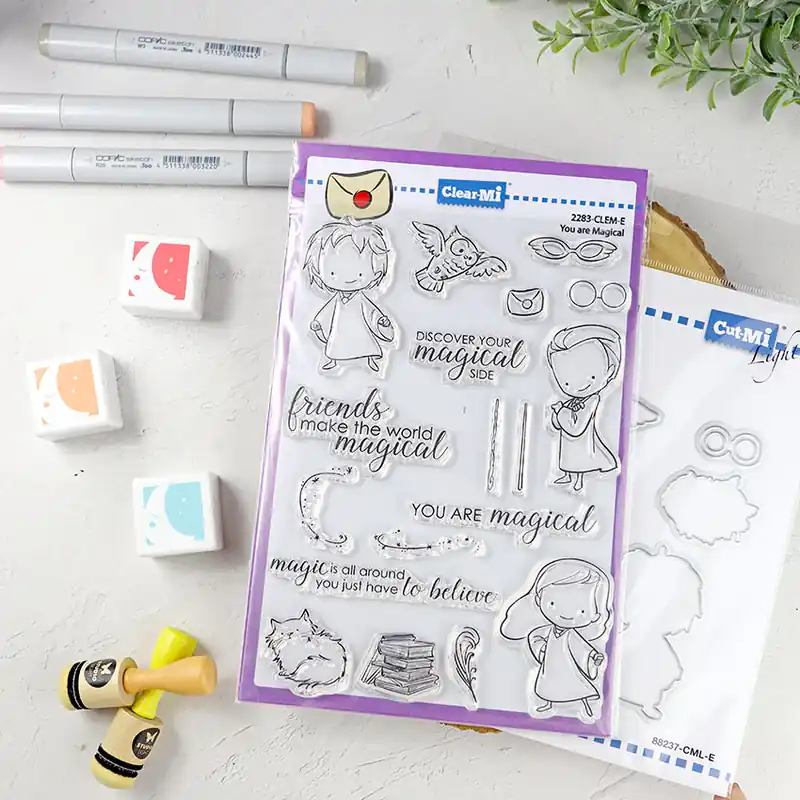 Set de sellos+troquel You are Magical de ClearMi Artesanal