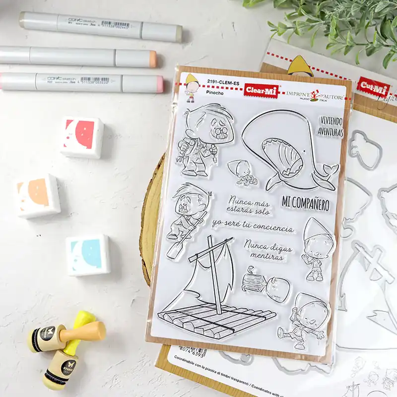 Nueva Colección Set de sellos+troquel Pinocho de ClearMi