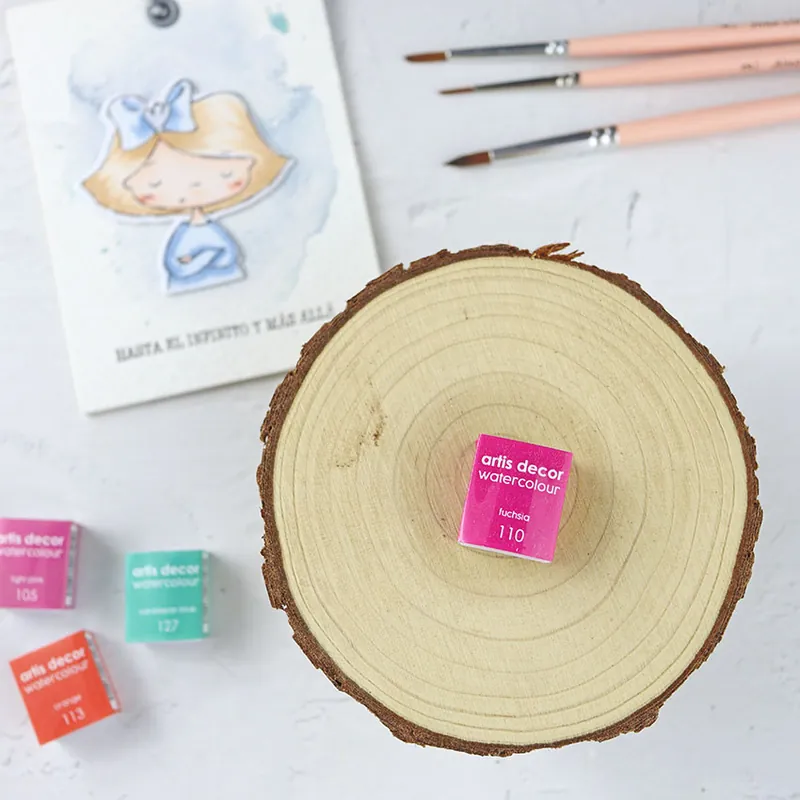 1/2 godet acuarela Fuchsia Artis Decor Edición Limitada