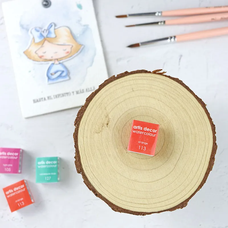 1/2 godet acuarela Orange Artis Decor Ordena Ya