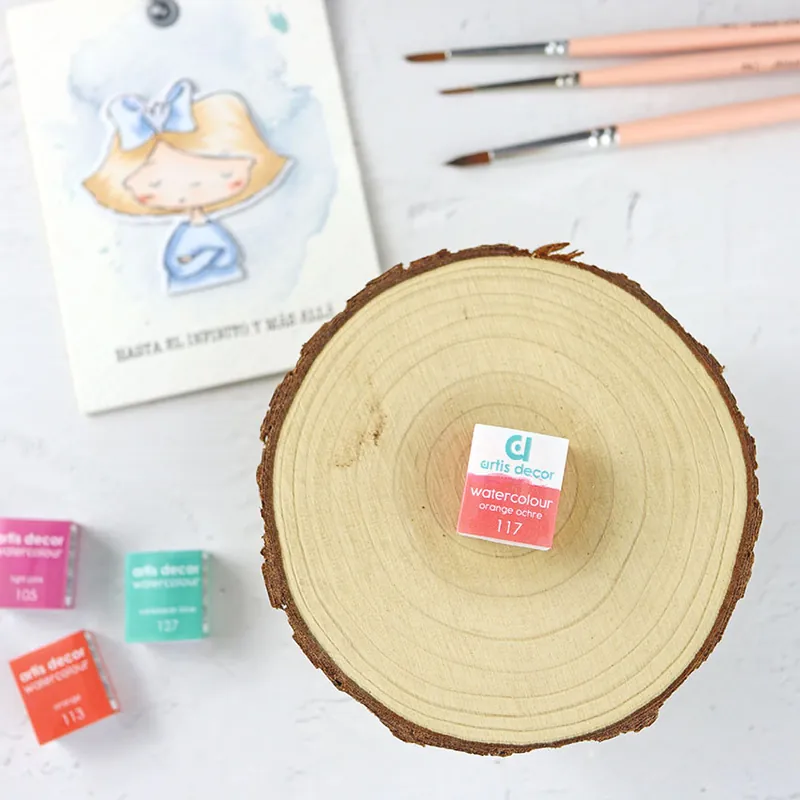 1/2 godet acuarela Orange Ochre Artis Decor Envío Exprés