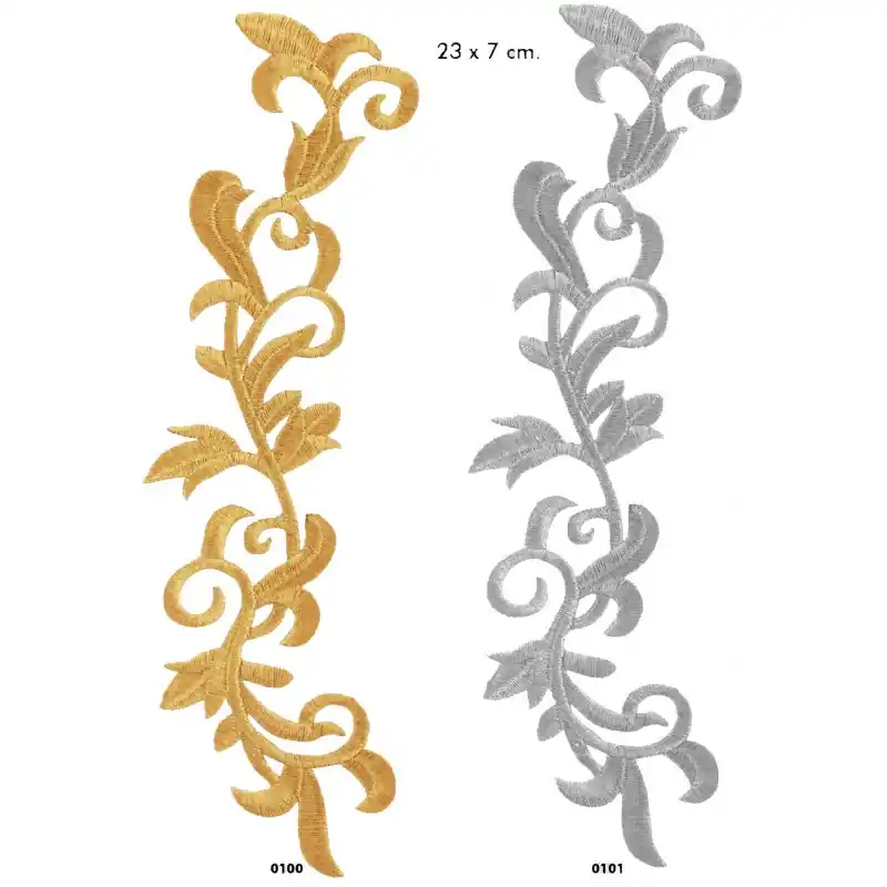 Precio Bajo Motivo bordado termoadhesivo metalizado 122801 - 0100 Dorado