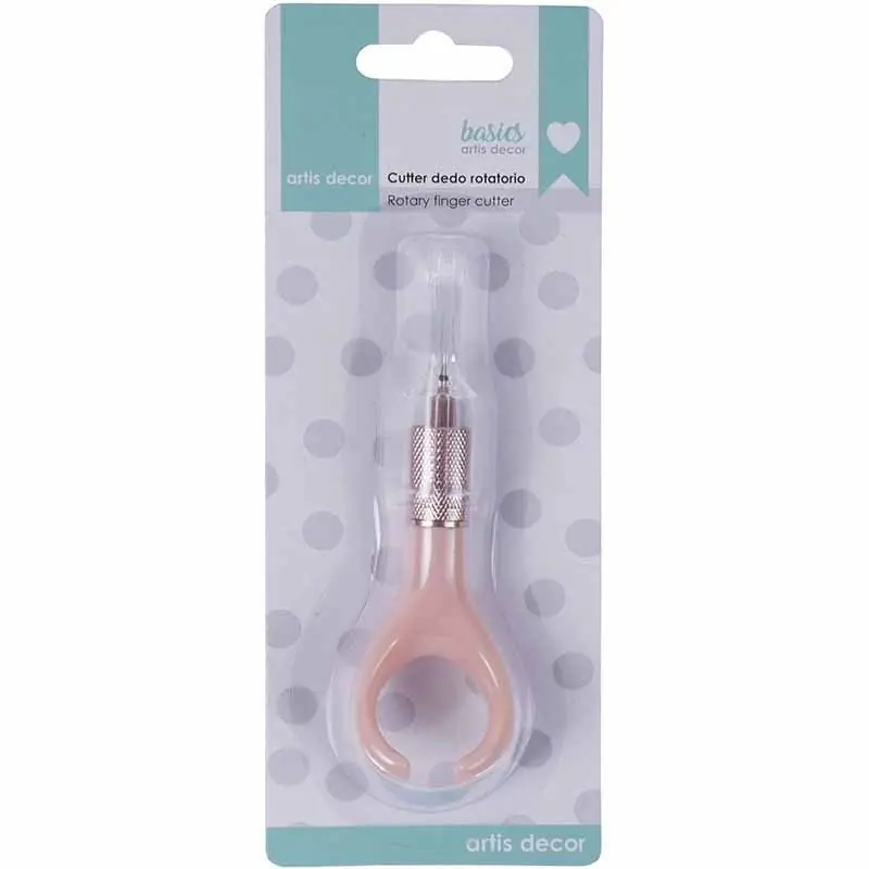 Cutter de dedo rotatorio 360º rosa bebe ARTIS DECOR Alta Calidad