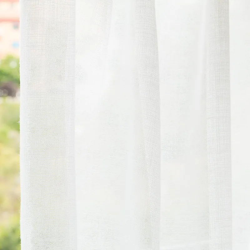 Visillo Rústico Traslúcido Bérgamo Blanco Últimas Unidades