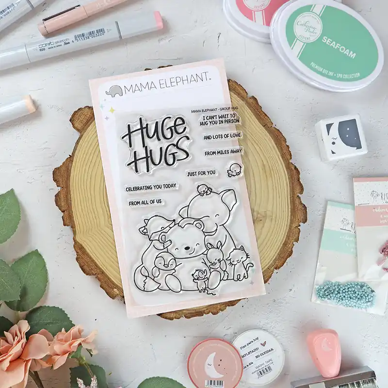 Set de sellos Group Hug de Mama Elephant Exclusivo