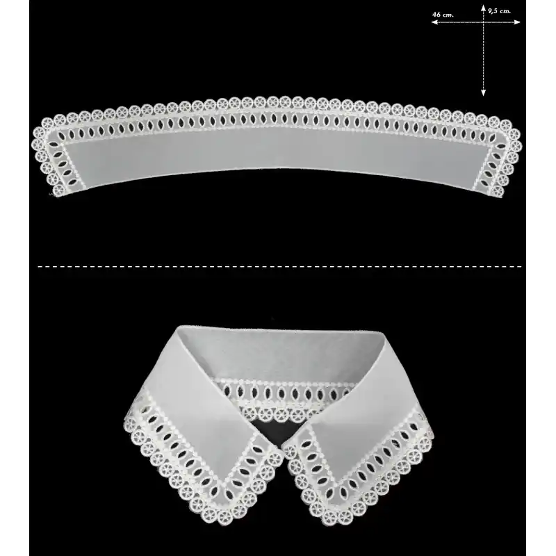 Tendencia Cuello batista bordado 654322