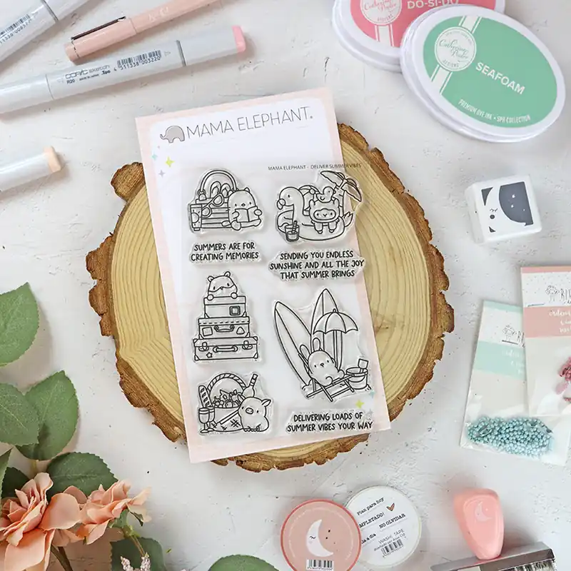 Precio De Oferta Set de sellos Deliver Summer Vibes de Mama Elephant