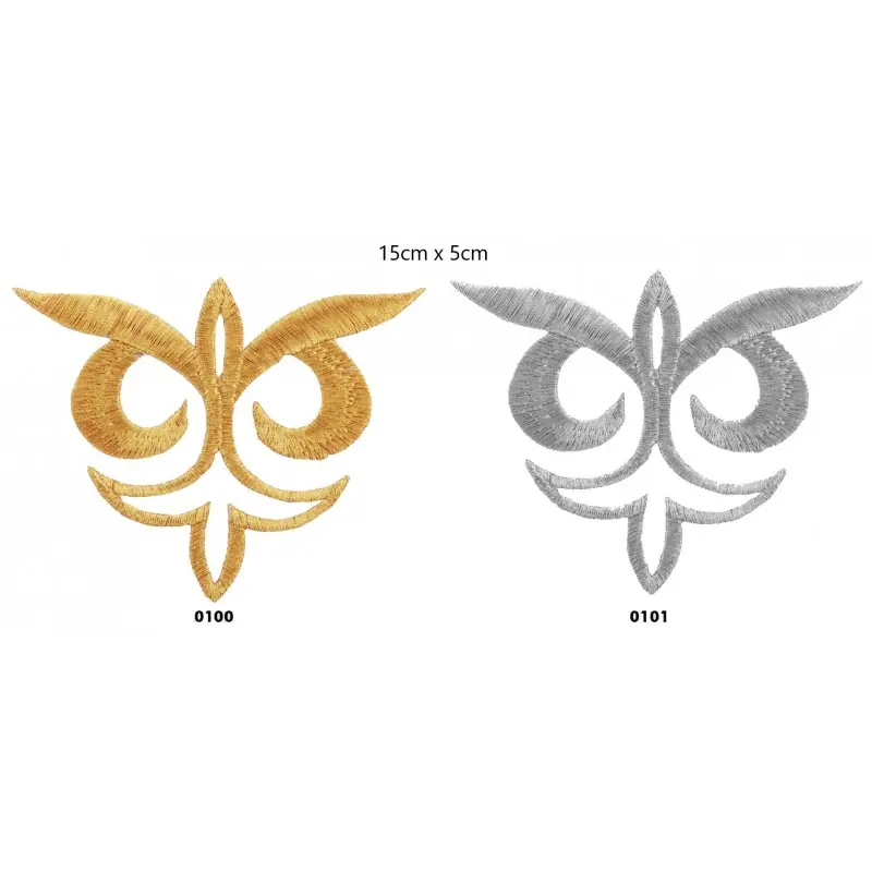 Motivo bordado termoadhesivo metalizado 122824 - 0100 Dorado Más Vendido
