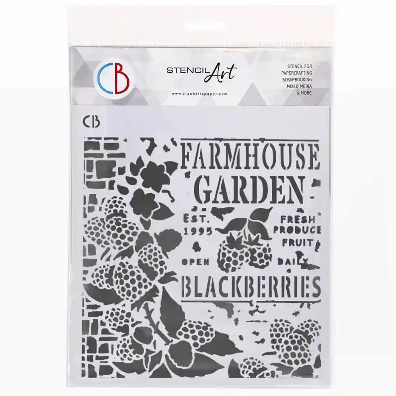 Disponible Ahora Texture Stencil 8x8 Farmhouse Garden CIAO BELLA 20x20cm