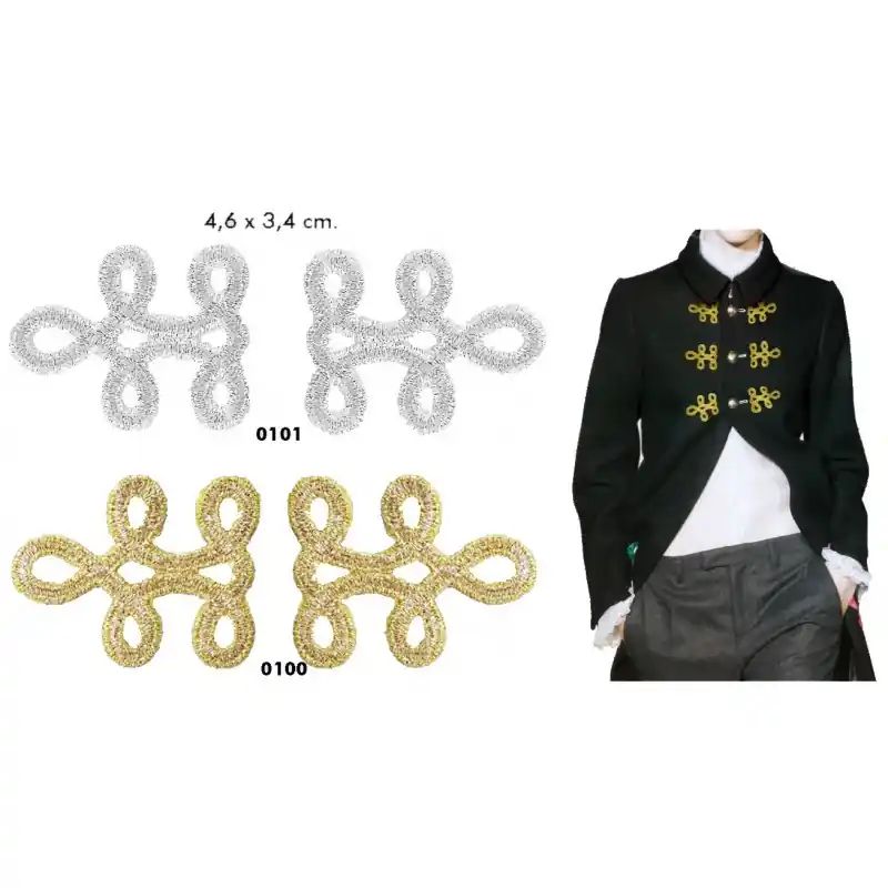 Motivo bordado termoadhesivo metalizado 164137 - 0100 Dorado Oferta